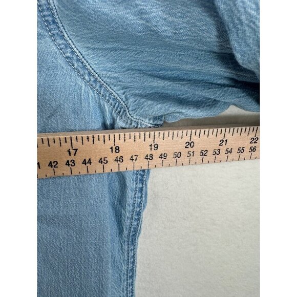 Madewell Denim Western Button-Up Shirt in Landrea Wash sz XXS - Picture 6 of 8